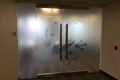 This unique custom privacy film was installed in an office by our wonderful team.