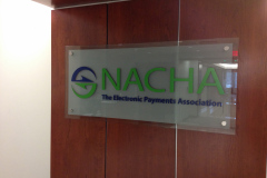 Corporate Names & Logos On Glass