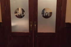 Corporate Names & Logos On Glass
