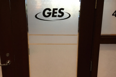 Corporate Names & Logos On Glass