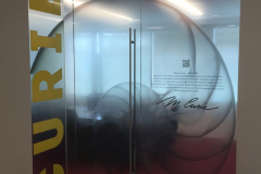 Corporate Names & Logos On Glass